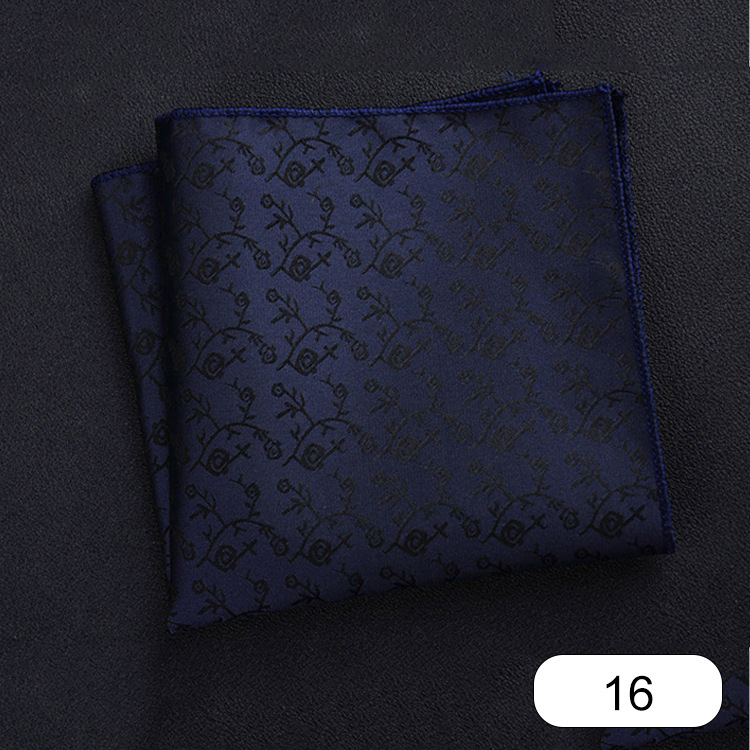 Picture of Men's suit small square scarf factory wholesale fashion polyester fashion accessories vintage embroidery pattern pocket towel men's clothing
