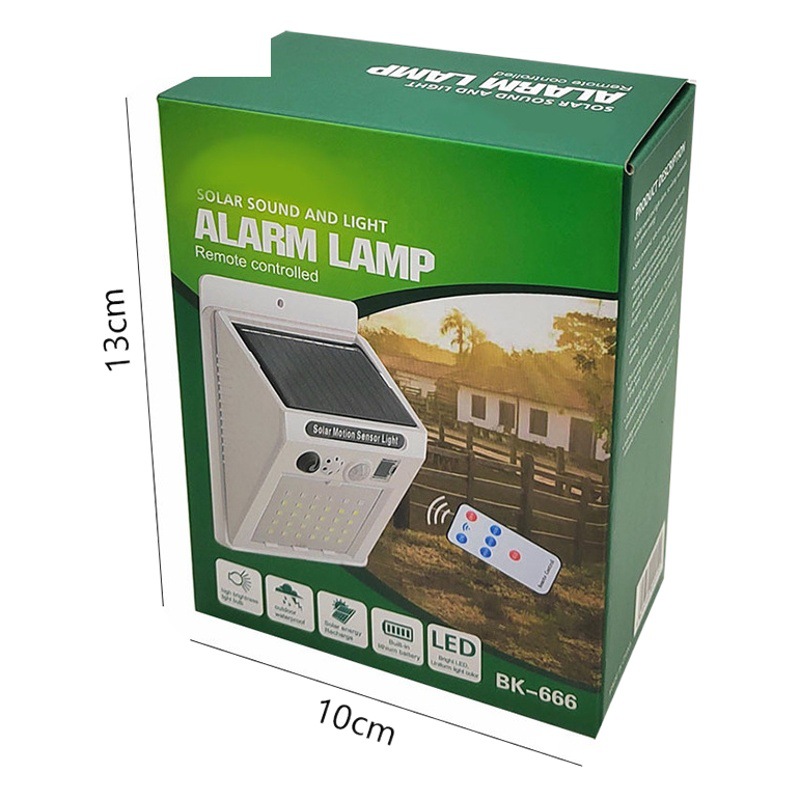 Solar remote control alarm lamp remote control human body induction lamp anti-theft alarm support a generation of hair
