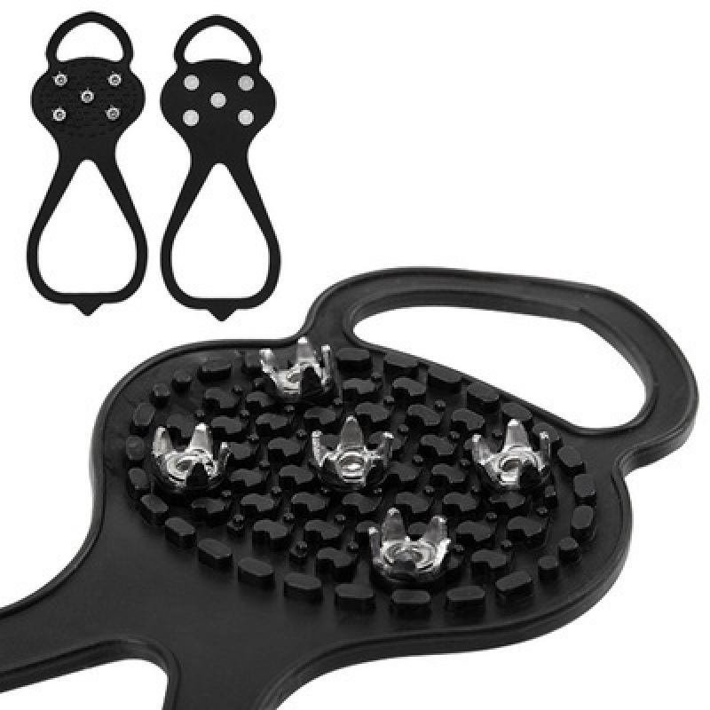 Picture of Outdoor crampons mountaineering travel 5-tooth non-slip shoe cover gourd-shaped snow non-slip shoe cover lightweight snow claw shoe nail