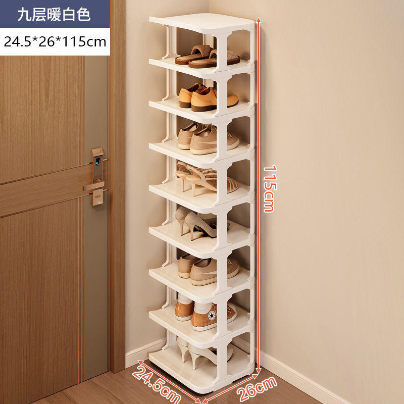 Picture of Simple Dust-proof Small Shoe Rack at Dormitory Door Household Multi-layer Space-saving Installation-free Storage Shoe Cabinet