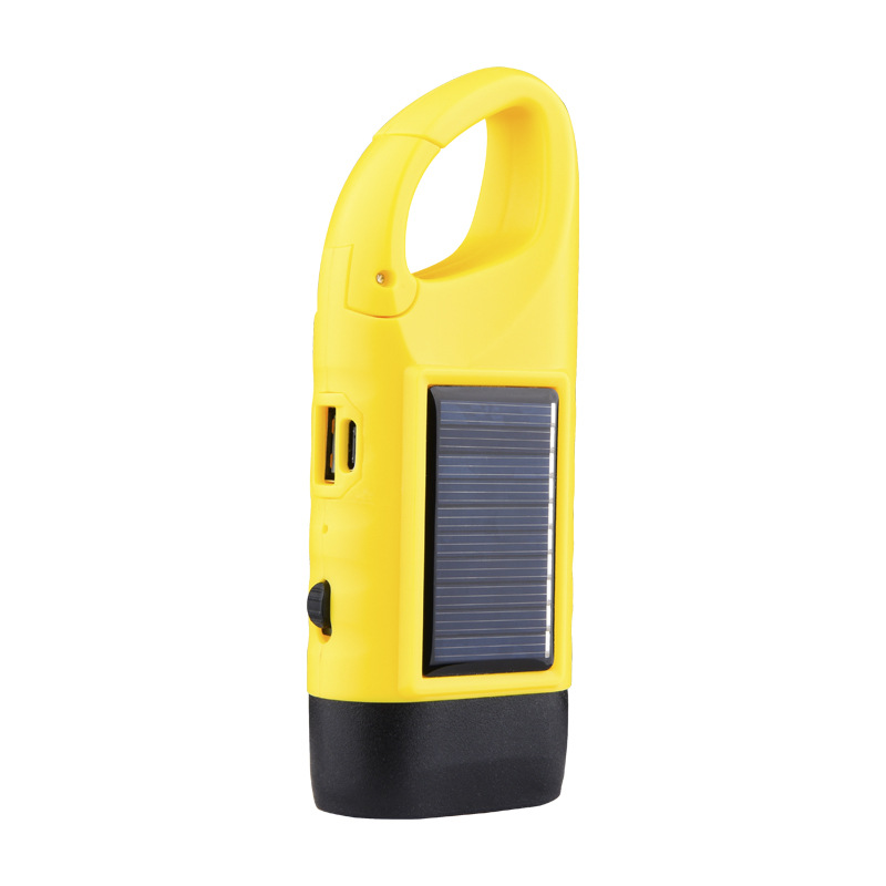 Picture of Solar hand-cranked flashlight multifunctional camping power emergency led emergency light outdoor lighting power generation flashlight