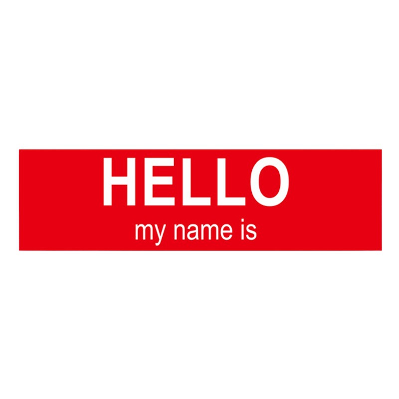 Cross-Border Wholesale 15 Colors Name Tags Rainbow Stickers Rectangular Name Stickers School Office Stationery Stickers