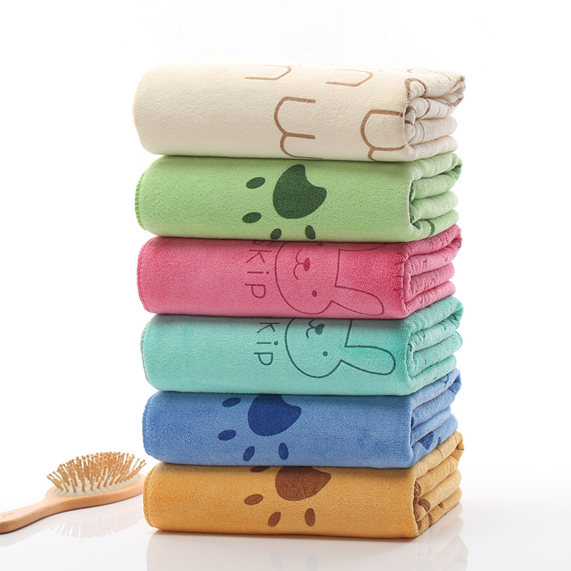Picture of Microfiber thickened beach towel absorbent quick-drying adult large bath towel printed cartoon children's swimming bath towel wholesale