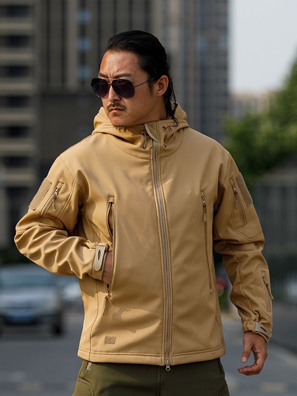 Picture of Shark Skin Soft Shell Jacket Camouflage Jacket Fleece Thickeneded Tactical Military Fan Jacket Hooded Mountaineering Jackettad