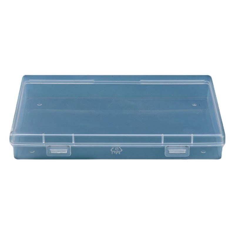 PP plastic box rectangular translucent packing box small material Box white storage plastic box