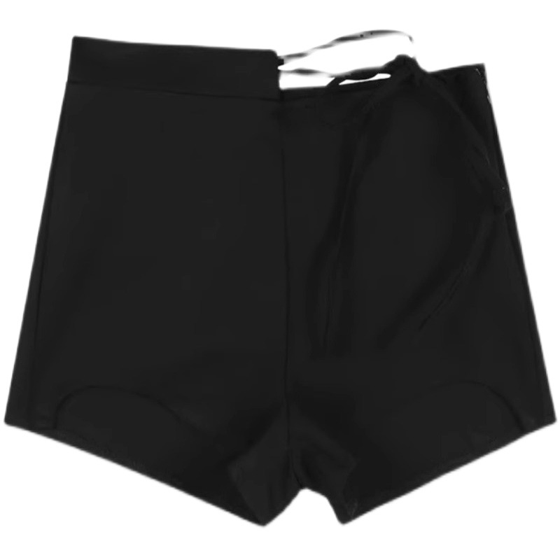 High Waist Strap Casual Pants Women's Spring 2024 New Black Design Sense A- line Pants Sexy Spice Girl Fashion Hot Pants