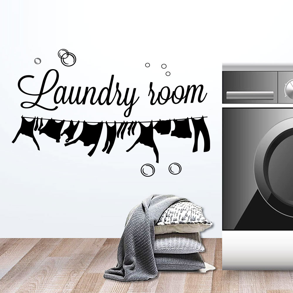 Picture of MUA919 laundry room generation carved removable personalized wall stickers living room bedroom sofa background wall