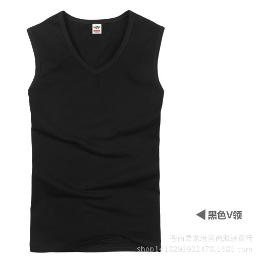 Picture of New men's wide shoulder cotton vest sleeveless breathable fitness sports stretch waistcoat men's breathable jacket wholesale