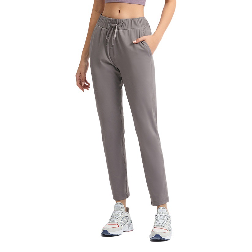 Summer New Versatile Nude Loose Yoga Pants Women's Elastic Drawstring Straight Casual Sports Fitness Clothes Dl081