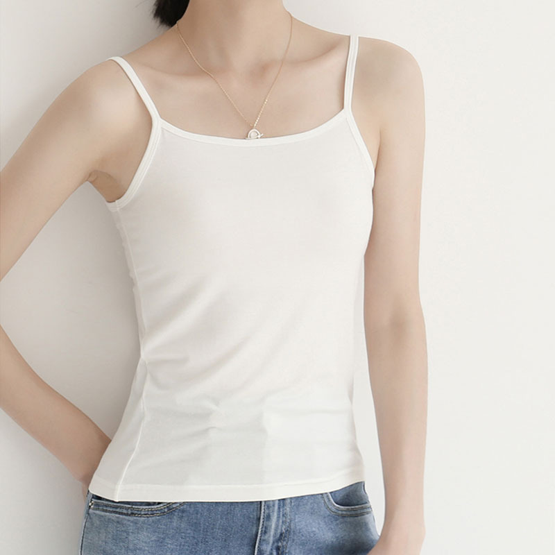 Picture of Factory Direct Sales Spring and Summer Versatile Camisole Women's Simple Solid Color Slim Elastic Bottoming Shirt Wholesale Dropshipping