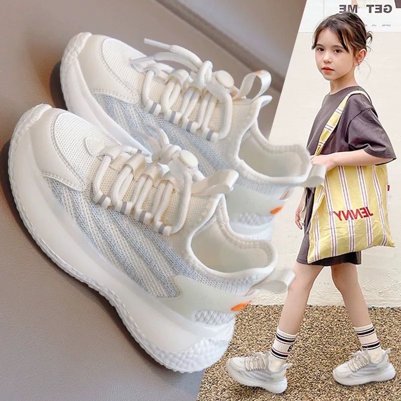 Coconut Shoes Girls Shoes Summer Children's sneaker Flying Woven Lightweight Mesh Shoes Girls Running Shoes Breathable 2025 New