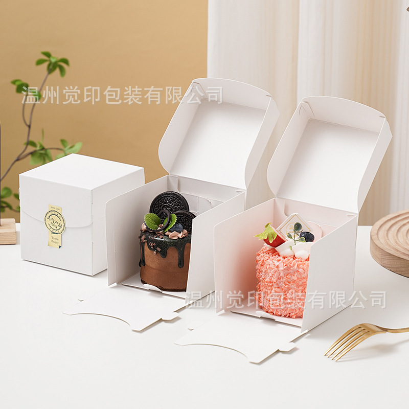 ins3 inch pastry mousse cake packing box dessert French pastry cut baking box flying machine box food