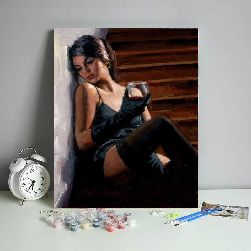 Picture of DIY Digital Oil Painting Factory Human Art Amazon Fba Batch Shopify Cross-Border Foreign Trade Wholesale