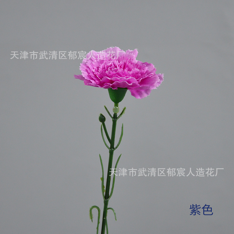 Picture of Carnation Single Branch Simulation Flower Mother's Day Flower Basket Flower Arrangement Shopping Mall Holiday Atmosphere Modeling Layout