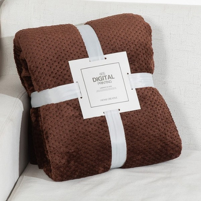 Picture of Pineapple Plaid Blanket Flannel Blanket Office Nap Blanket Air Conditioning Blanket Coral Velvet Thickened Velvet Blanket Wholesale