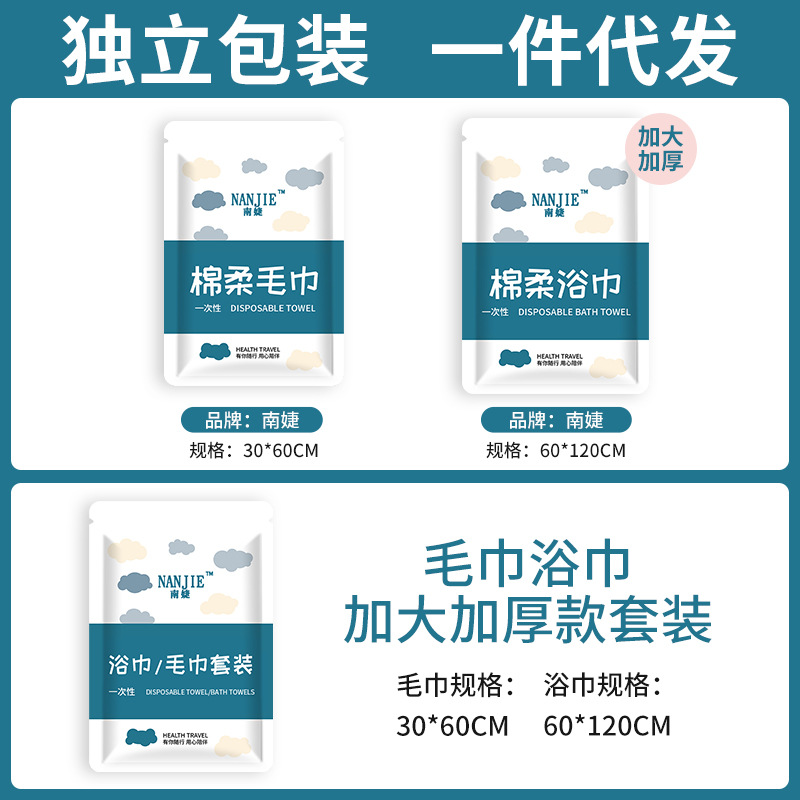 Picture of Disposable Bath Towel Towel Separate Packaging Hotel Homestay Disposable Supplies Extra Thickened Cotton Travel Suit