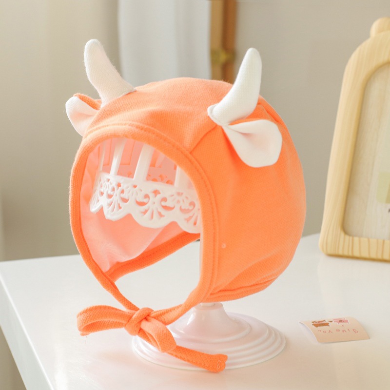 Picture of Baby Hat Spring and Autumn Baby Cute Super Cute Autumn and Winter Baby Ear Protection Newborn Female Baby Fetal Hat Boy