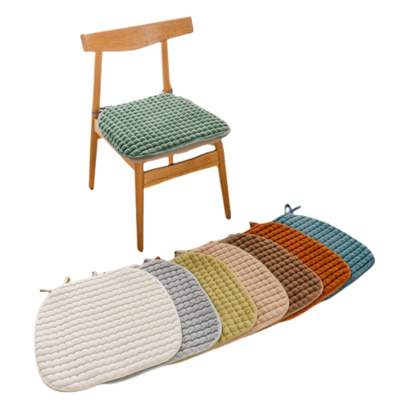 Yuhong checkered diary plush chair cushion winter chair cushion dining chair stool cushion hallway shoe changing stool Butt seat cushion