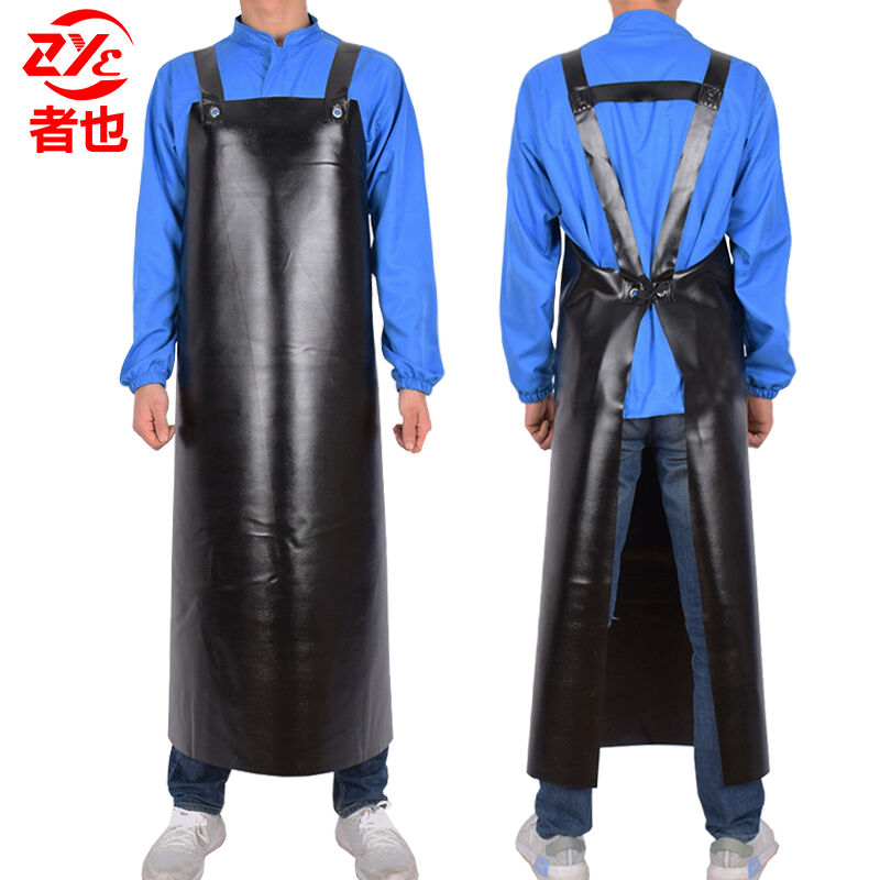 Picture of Aquatic double-layer waterproof oil-proof anti-fouling apron universal acid and alkali-resistant oil-resistant extra thick PVC sleeveless leather