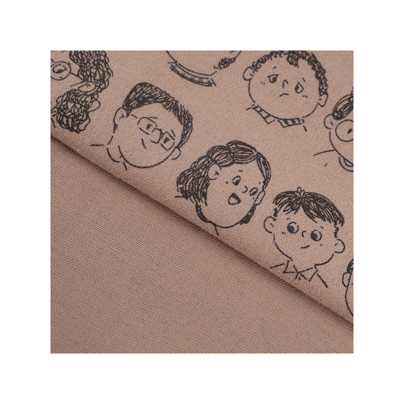 Picture of in stock cotton autumn and winter sanding children's clothing printed fabric group photo floral boys shirt bloomers fabric