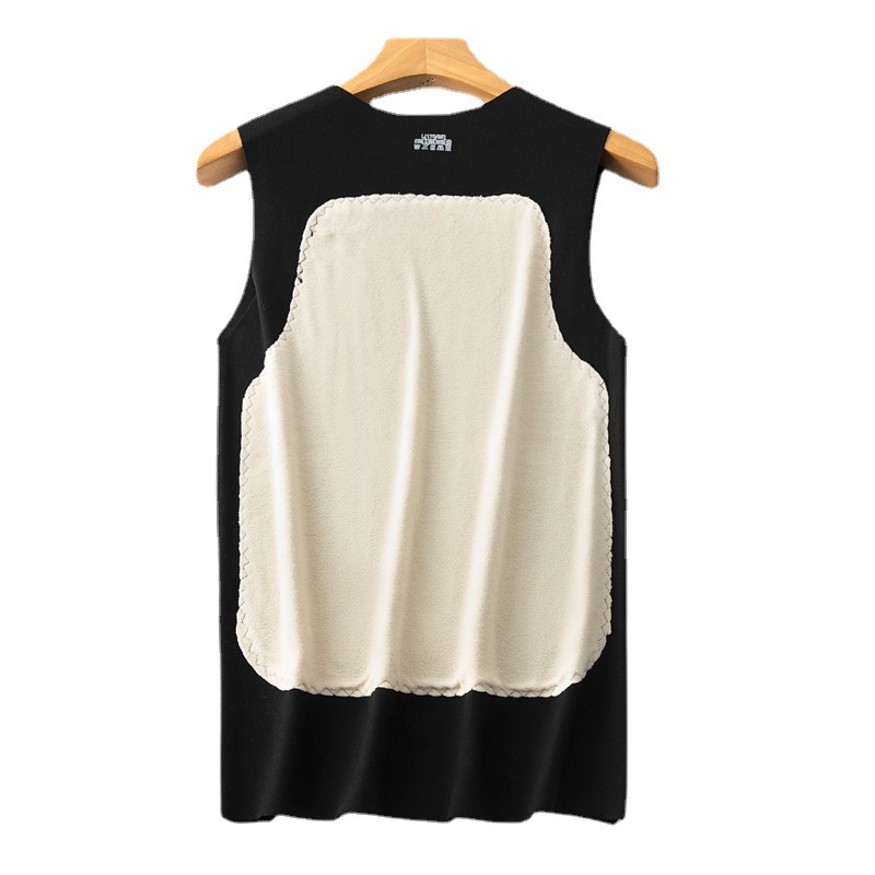 Picture of New Couple Patch Vest Thermal Intimates Women's Autumn and Winter Belly Protection Tops Men's Bottoming Silk Thickeneded Vest