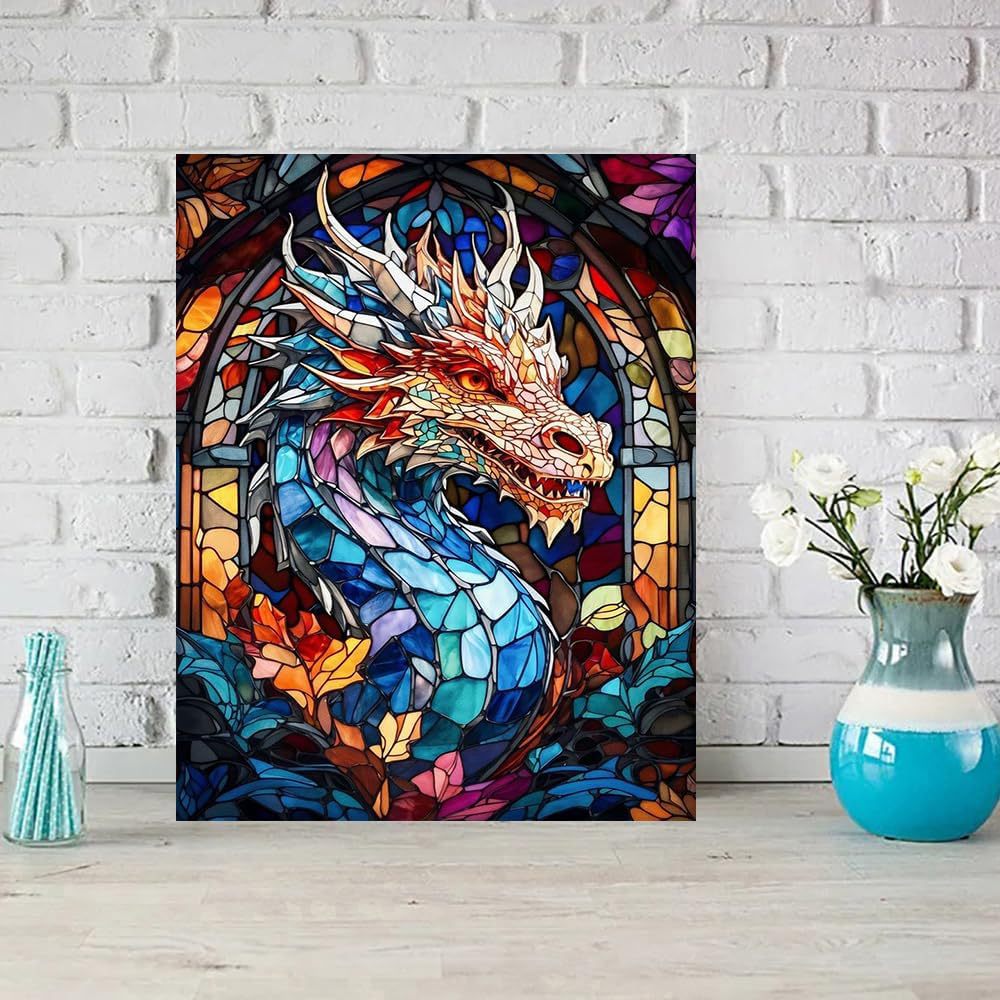 New Dragon Year cartoon dragon Diamond painting diy foreign trade cube round diamond full diamond factory wholesale one-piece delivery