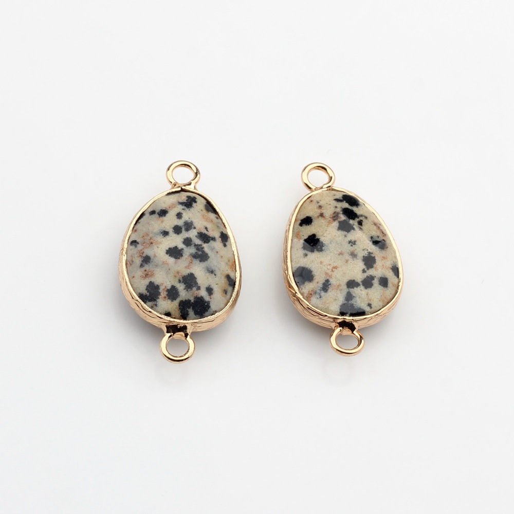 Picture of Cross-border hot selling new natural stone pendant copper wrapping cut-shaped double hanging pendant wholesale