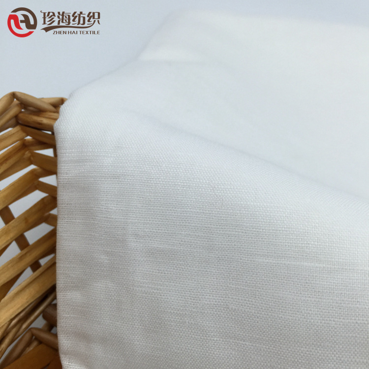 Picture of Spot 140g Linen Cotton Spring and Summer Clothing Fabric Cotton and Linen White Cloth Shirt Printed Linen Cotton Fabric Batch