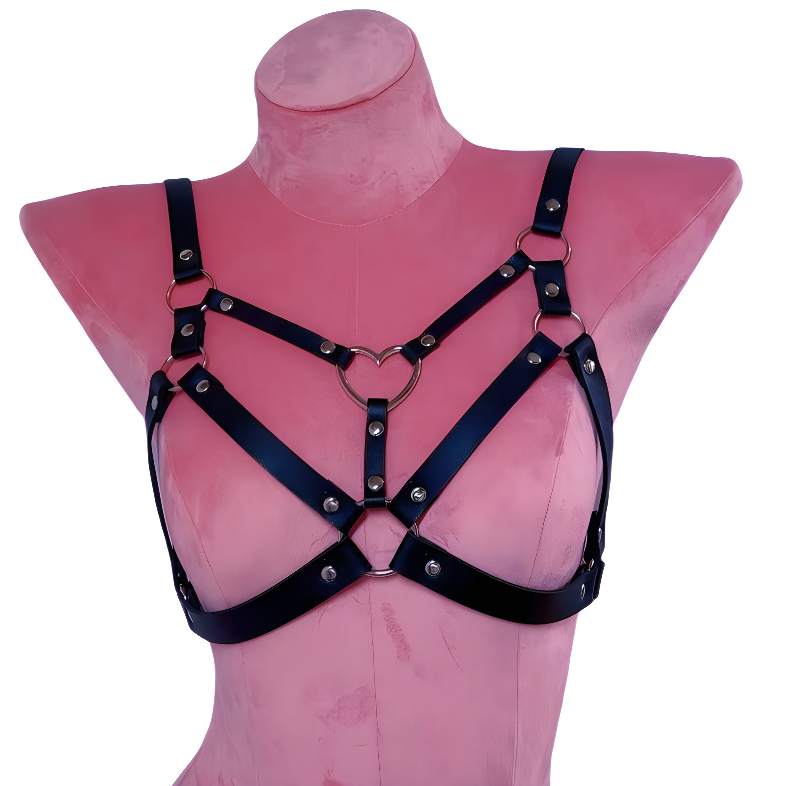 Global Aliexpress Hot Women's Sexy Bra Bondage Pu Performance Leather Underwear Chest Strap Manufacturer One Piece Wholesale