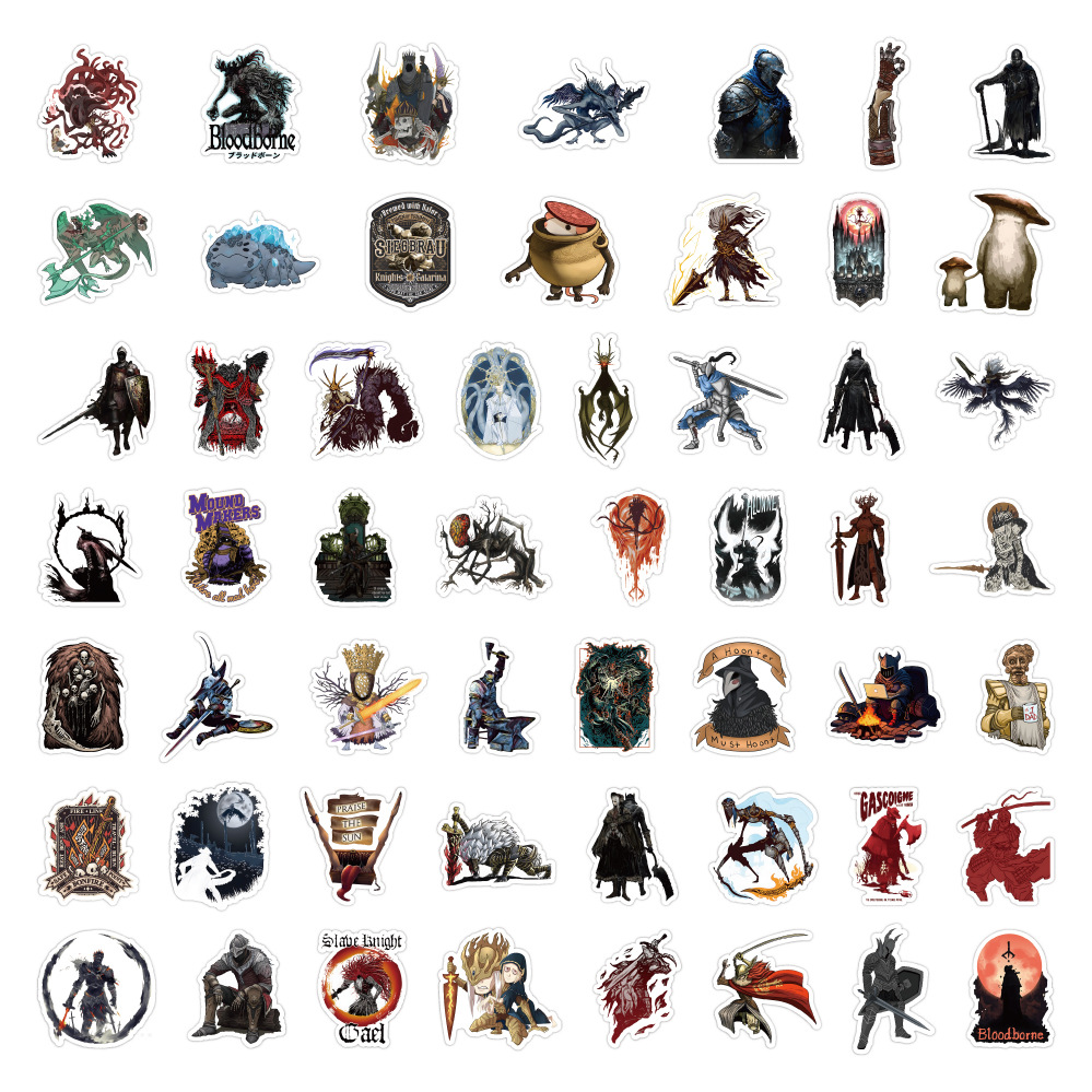 Picture of 50 Dark Souls Cartoon Graffiti Stickers Decorative Water Cup Notebook Stationery Box Waterproof Stickers Manufacturer Wholesale