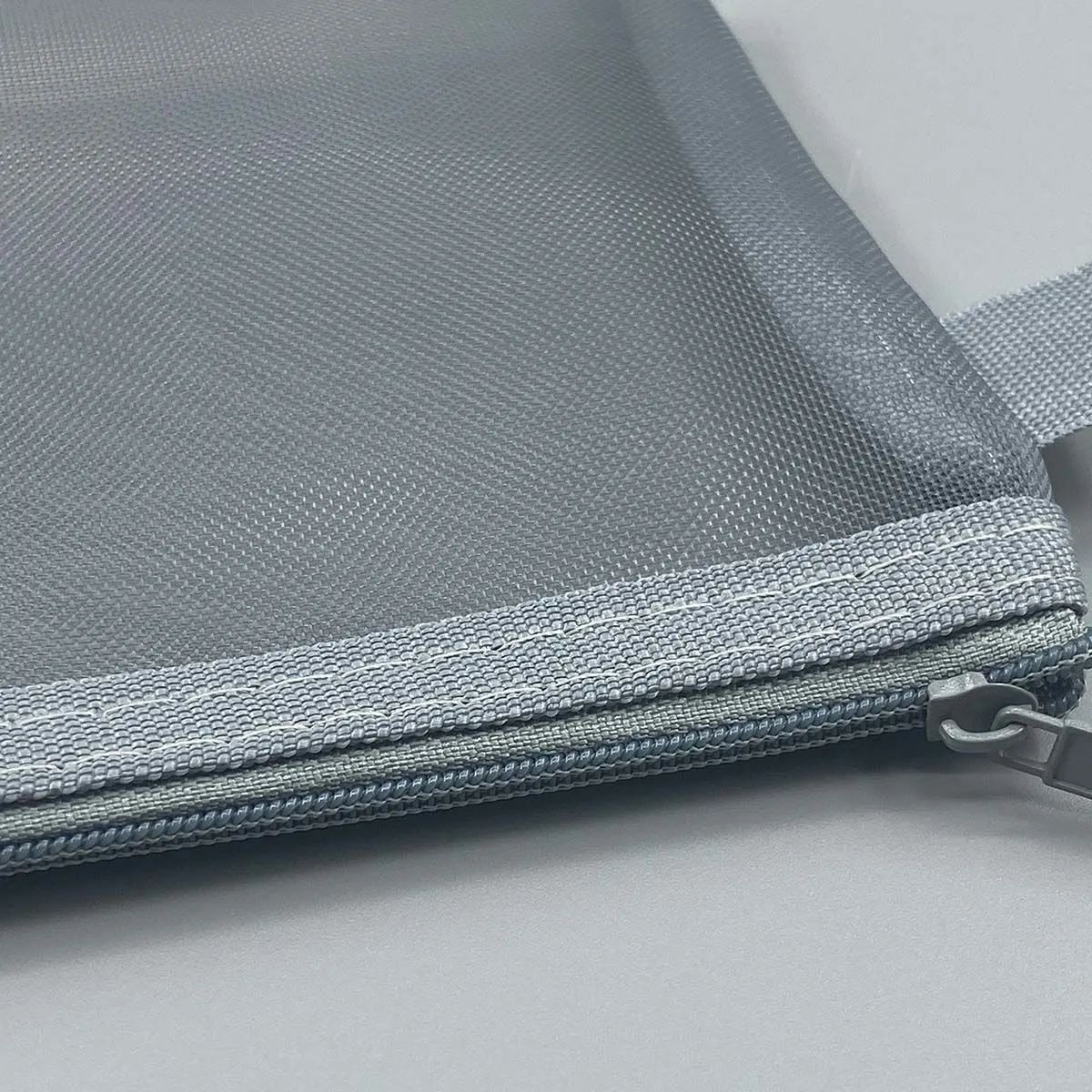 Picture of Transparent Mesh Pencil Bag Large Capacity Zipper Storage Bag Student Examination Portable Pencil Bag Stationery Bag Printable