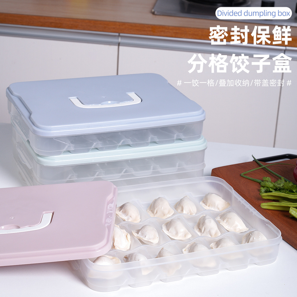Dumpling Freezer Box Refrigerator Dumpling Storage Box Multi-layer Split Wonton Box Household Dumpling Box Quick-frozen Fresh-keeping Sealed