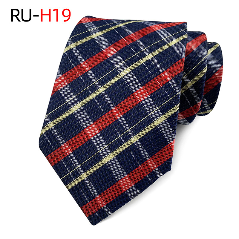 Picture of Tie Men's British Vintage Brown khaki brown Plaid Business Casual Striped Red Wedding Tie
