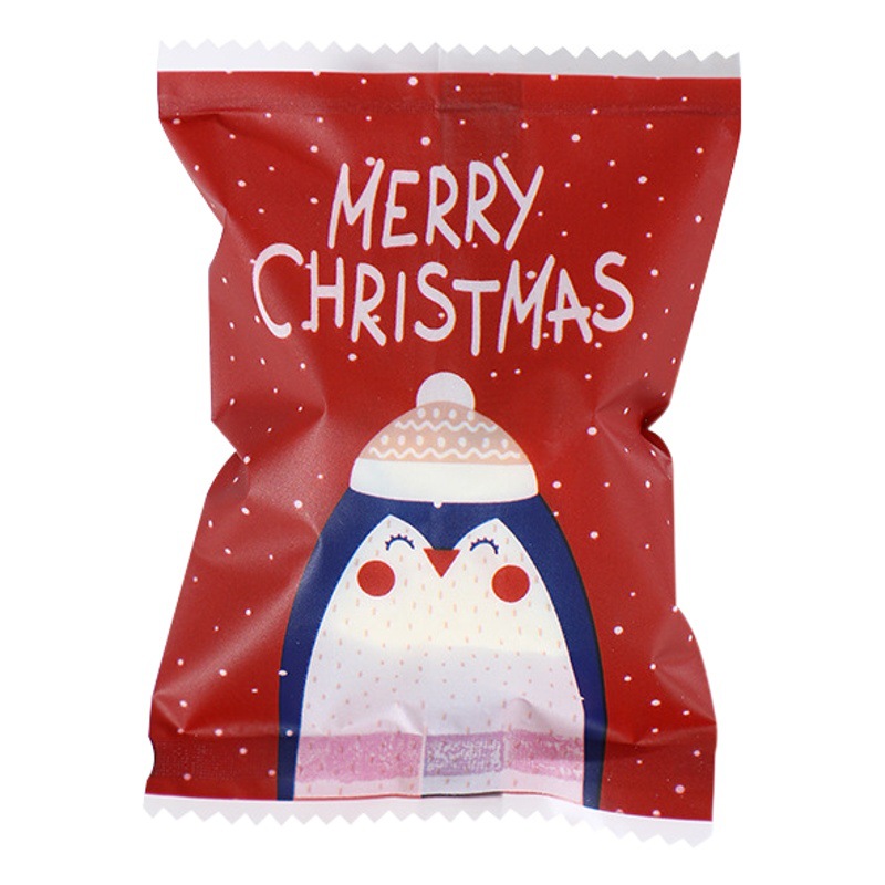 Christmas Snowflake Crisp Packaging Bag Ribbon Drawstring Bag Candy Bag Cookie Bag Nougat Packaging Machine Bag