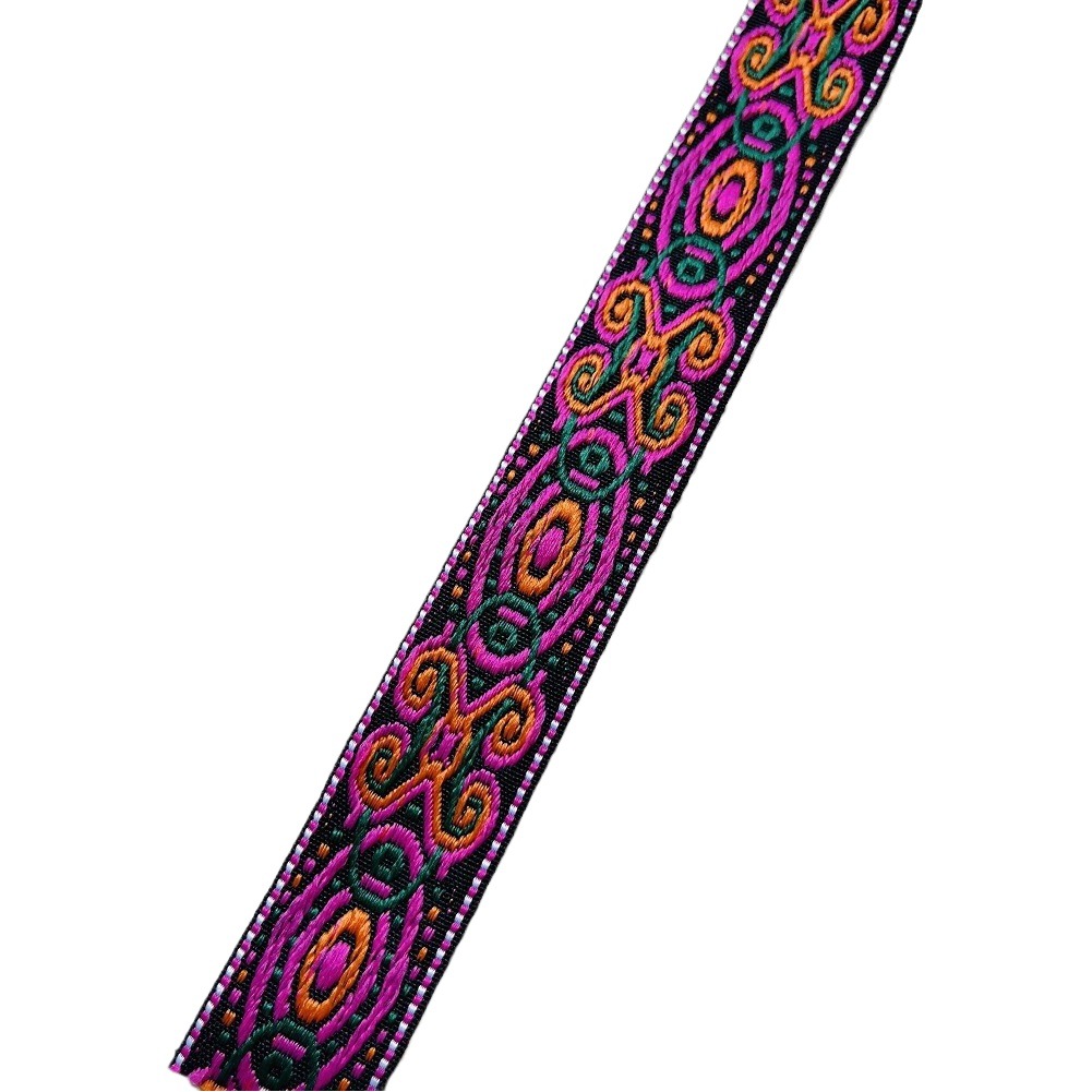 Jacquard Ribbon Ethnic Lace Totem Diamond Pattern Clothing Shoe Bag Accessories Width 2.5 cmA-2905