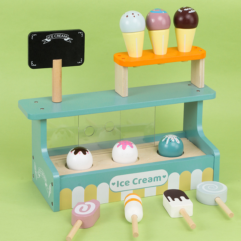 Picture of Children's Play House tea set combination afternoon tea dessert simulation teapot tableware suit wooden kitchen cutting toys