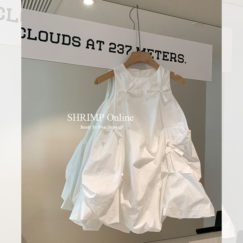 Picture of Children's White Dress 2022 Summer New Girls Korean Style Sweet Fresh Dress Baby Princess Style Thin