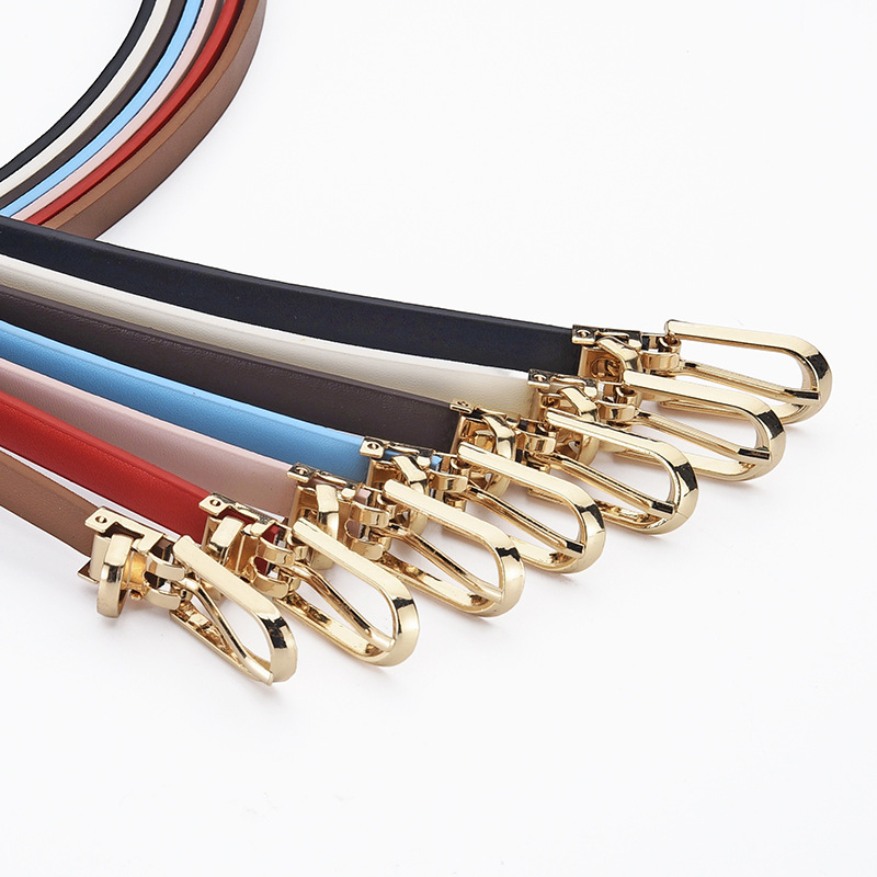 2025 New Multi-Color Women's Belt Versatile Thin Belt Pin Buckle Trouser Belt Waist Chain with Skirt Supports Secret Text Delivery