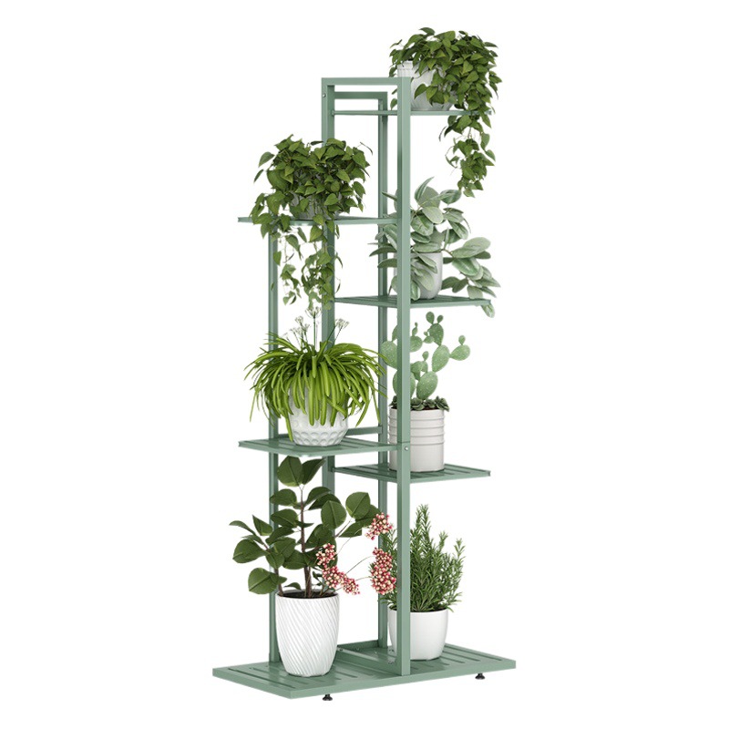 Foreign Trade Cross-border Iron Flower Rack Balcony Storage Rack Indoor Living Room Simple Modern Floor-standing Multi-layer Flower Pot Shelf