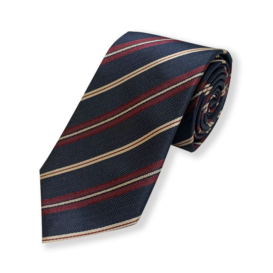 Picture of striped hand tie tie jk unisex japanese college style student shirt uniform dk casual necktie