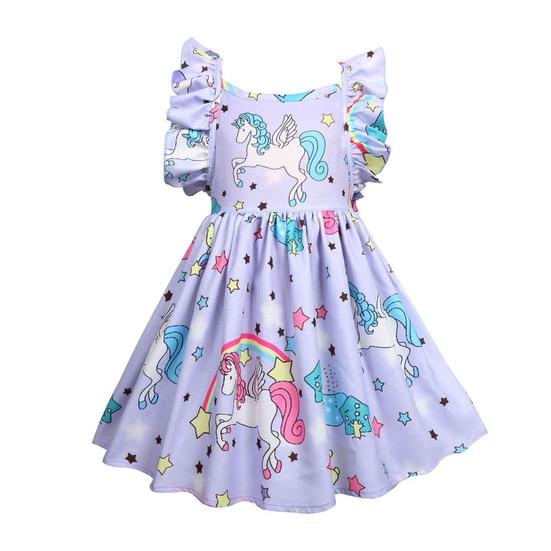 Picture of Cross-border exclusive INS explosions children's clothing Amazon/AliExpress unicorn pink children's dress 36004