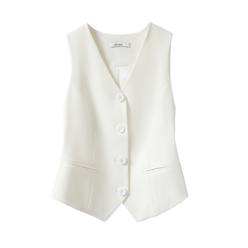 Picture of Suit Small Vest Grey Vest Women's Jacket New Outfit Top Short Sleeveless Vest for Small Women