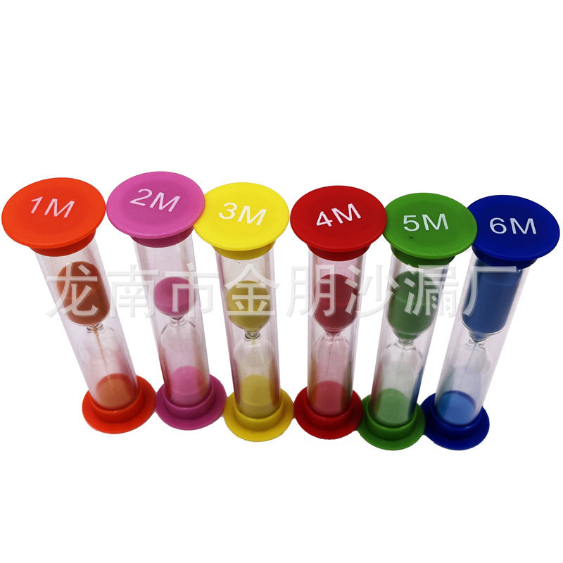 Picture of 6 hourglass combination suit 30 seconds 1 2 3 5 10 minutes timer small hourglass creative children's gift