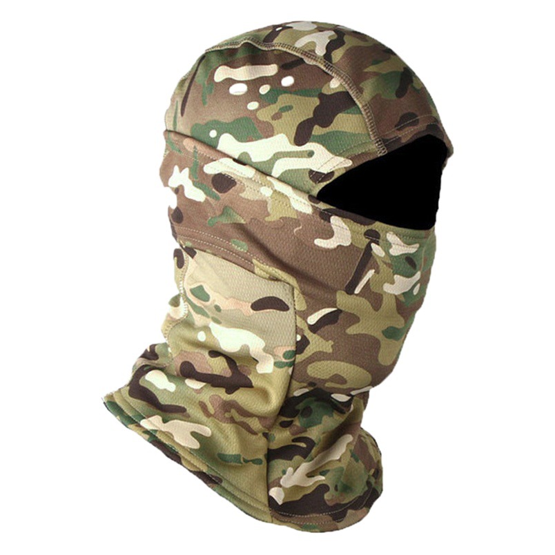 Winter Cold-Proof Cycling Mask Camouflage Balaclava Windproof Fleece-Lined Warm Military Tactical Hood Scarf