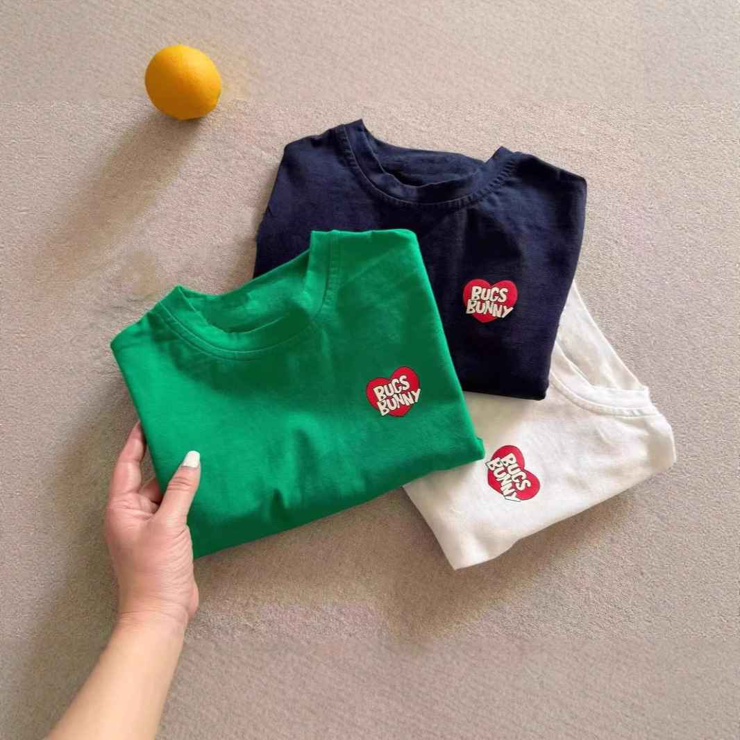 Pure Cotton Children's Clothing New Summer Cartoon Print Versatile Short-Sleeved Medium and Large Children's Fashion Half-Sleeved Tops Boys and Girls T-Shirts