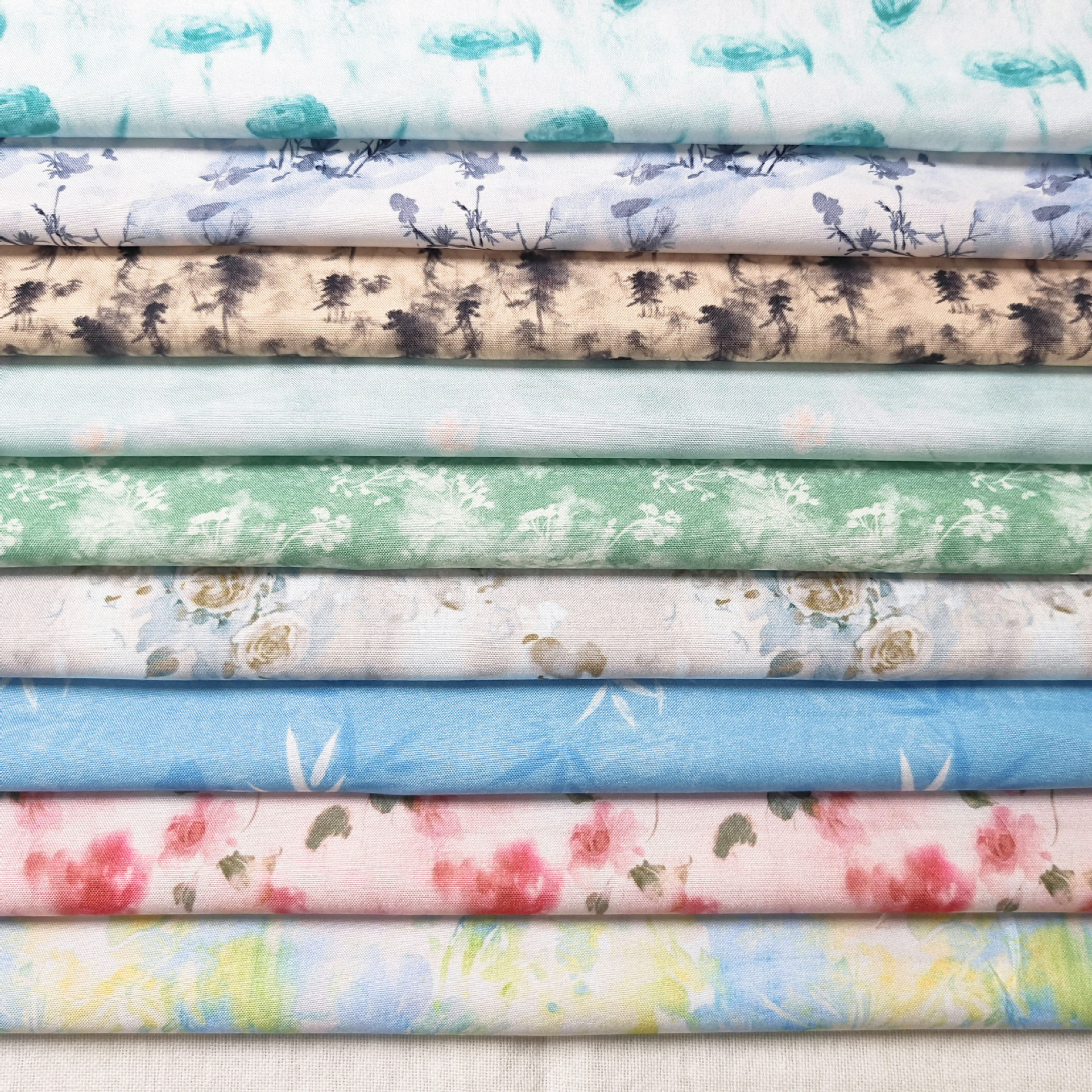 Woven Cotton Silk High-Definition Chinese Style Landscape Digital Printing Dress Children's Clothing Fabric Accessories Home Boutique Wholesale