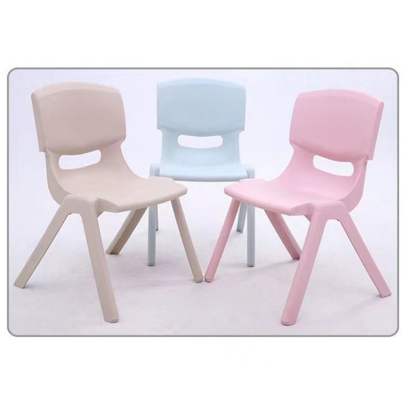 Picture of Enlarged and thickened children's backrest chair, kindergarten bench, adult can sit on plastic small chair, baby chair is non-slip and resistant to falls