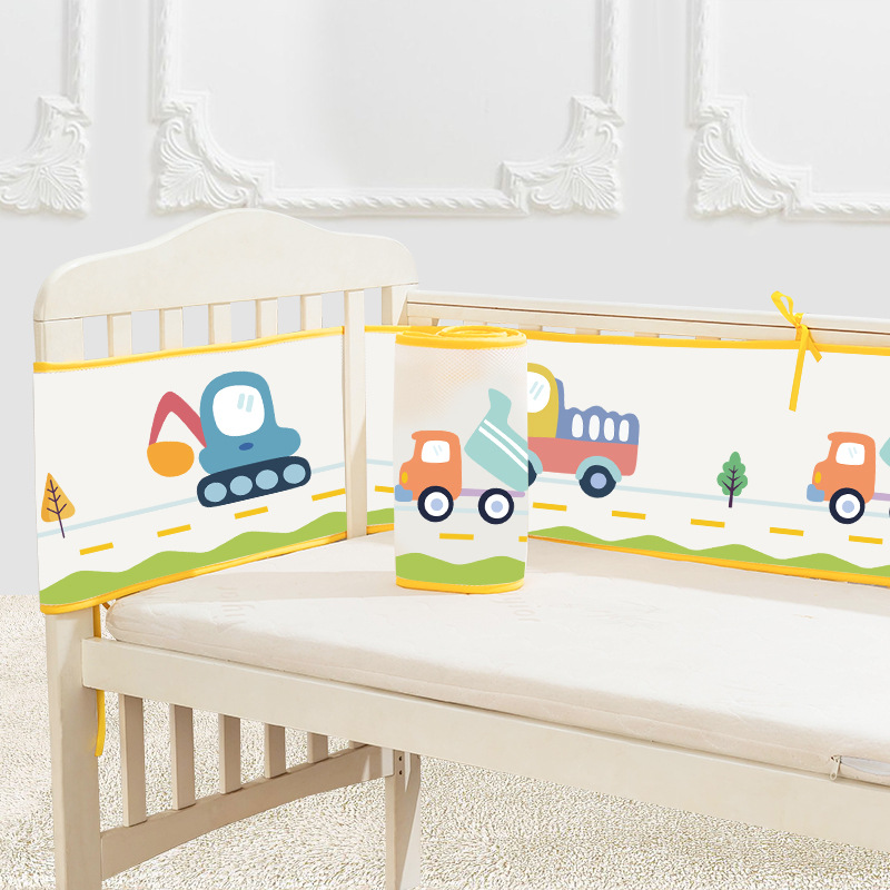 Crib Bed Wall Breathable Anti-collision Summer 3D Mesh Thin Children's Four Seasons Bed Wall Fabric Baby Bedding