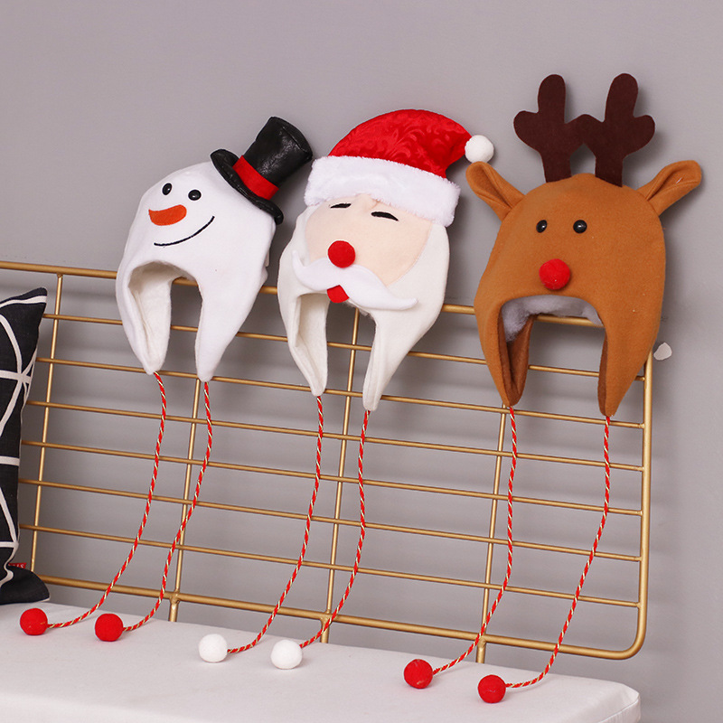 Christmas hat cartoon elderly snowman elk kindergarten children adult creative hat holiday decoration gift gift