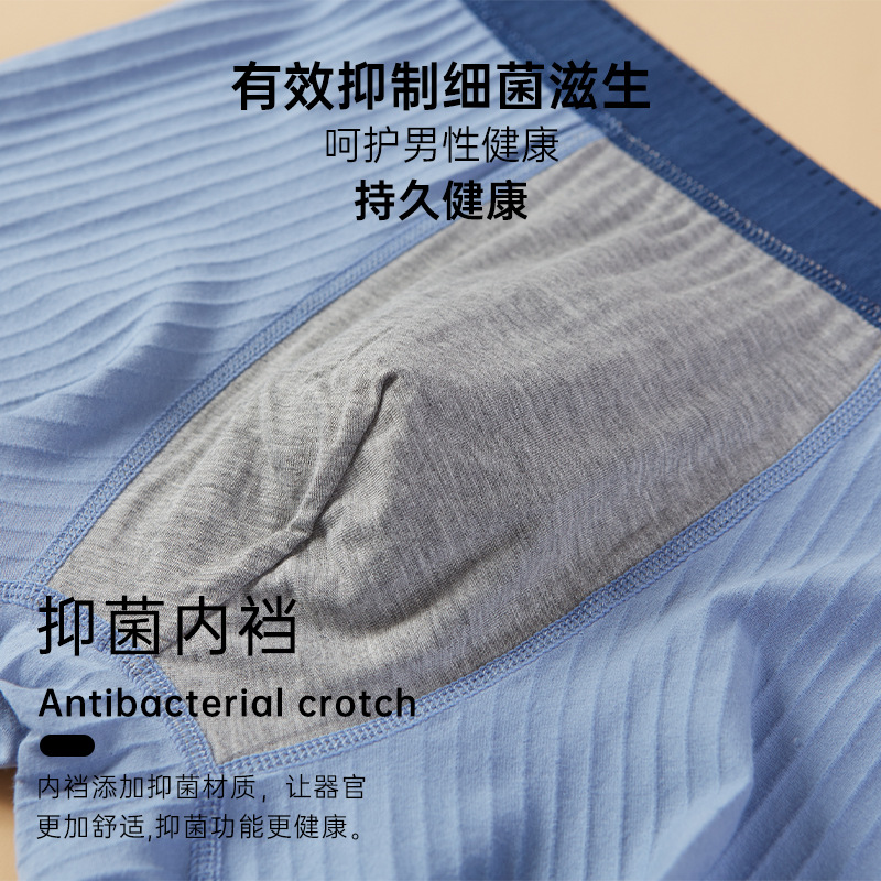 Picture of High school student boys' underwear combed cotton boxer teenagers boys middle and big children Students children boxer underwear wholesale